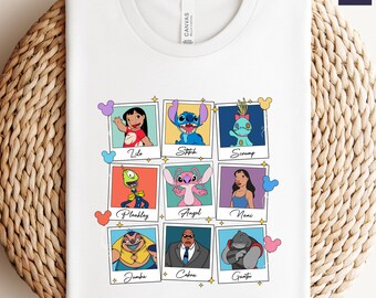 Disney Lilo And Stitch Comfort Color Shirt, Vintage Stitch Shirt, Disneyland Family Vacation Trip Gift, Disney Birthday Gifts, Disney Squad