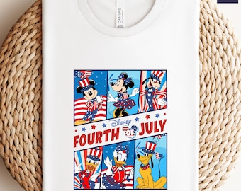 Disney Mickey and Minnie Fourth Of July Shirt, Fourth of July Disney Shirts, 4th of July Minnie Mickey Shirt, 4th Of July Couple Shirt