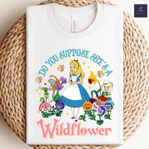Comfort Colors Alice In Wonderland T Shirt, Disney Alice Tee, Princess Alice Shirt, Alice In Wonderland Flowers Shirt, Disney Princess Tee