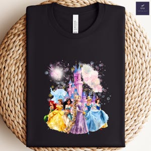Retro Disney Princess Shirt, Watercolor Princess Shirt, Disney Trip T-Shirt, Disney Princess, Disneyworld Princess Gift, Magical Castle