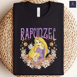 Comfort Color® Vintage Disney Tangled Rapunzel Floral Shirt, Disney Princess Rapunzel shirt, Lost Princess Tee, Magic Kingdom, Disney Shirts