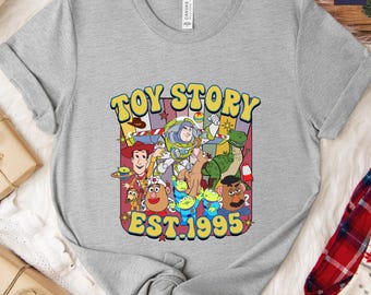 Camiseta Toy Story Est. 1995, Camiseta de Woody y Buzz, Camiseta Disney Pixar, Camiseta de viaje familiar Disney, Camiseta a juego para las vacaciones