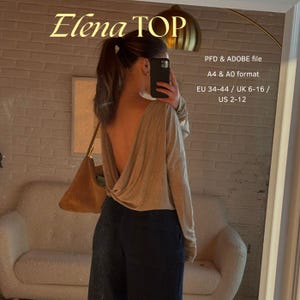 Open rug naaipatroon top naaipatroon damestop naaipatroon voor beginners eenvoudig naaipatroon zomertop dames open rug