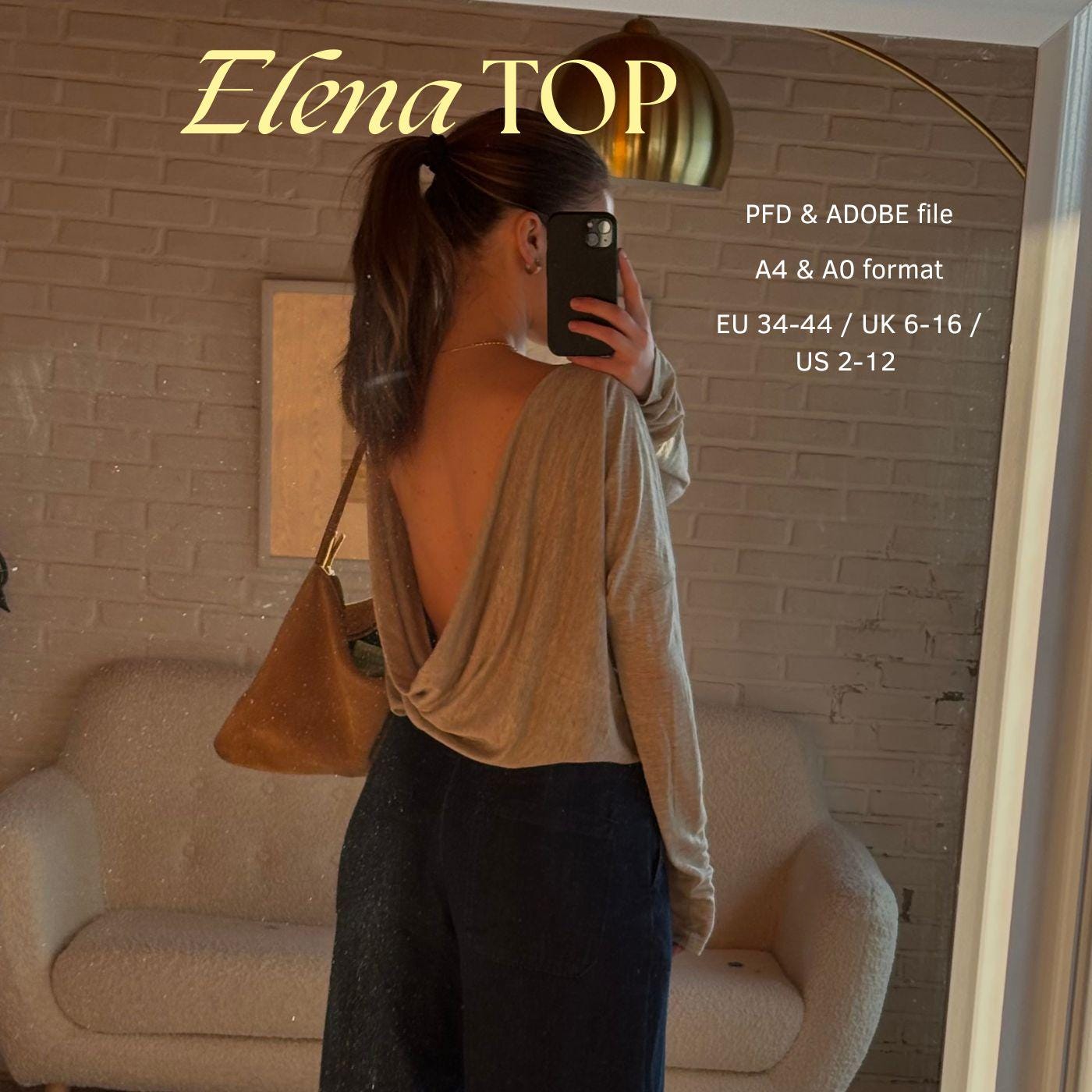 Top Soirée Femme Noir – Dos Nu, Devant Lento, En Crêpe De Viscose, Neuf Avec étiquette