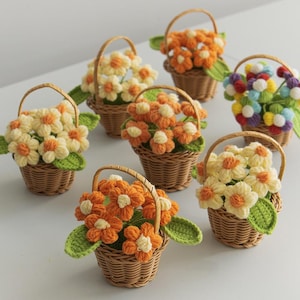 Crochet Flowers Bouquet, Personalized Gift ,Home Decoration,Desk Decoration, Present for Teacher, Mom, Friend,  Mother's Day Gift