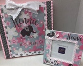 Birth Announcement Wall Hanging with Frame to Match