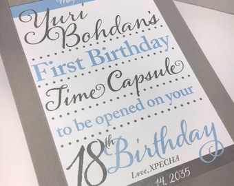 First Birthday Time Capsule- custom colors