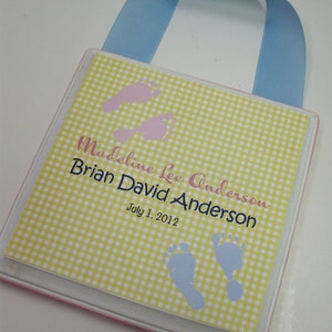 Twins Girl Boy Birth Announcement Keepsake Plaque