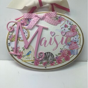 Alice in Wonderland Inspired Room Name plaque image 4