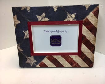 American Flag Frame, Military, Navy, Army, Marines and Veterans