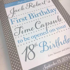 First Birthday Time Capsule custom colors image 2