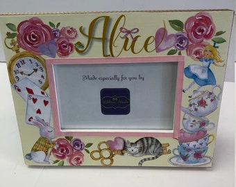 Alice in Wonderland Inspired Frame with or without name