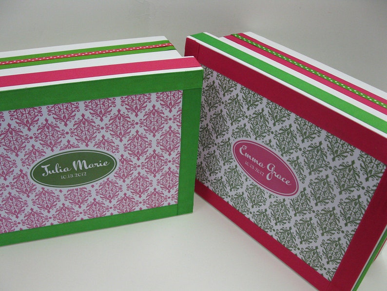 TWIN Girls Keepsake Boxes Personalized Etsy