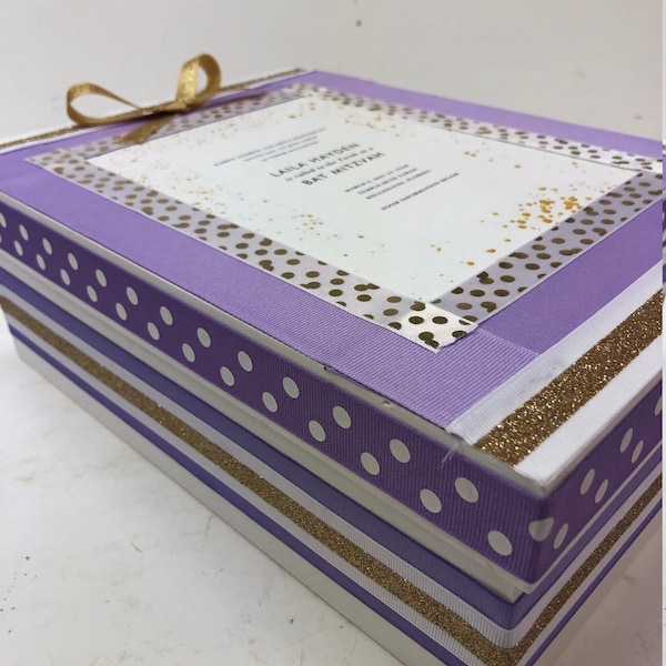 Bar/Bat Mitzvah Gift- Keepsake Box with Your  Invitation