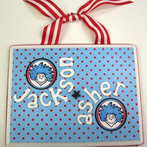 Thing 1 /Thing 2 Room Plaque- Personalized