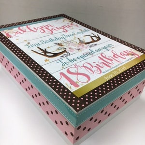 1st Birthday Time Capusule Keepsake Box to match Birthday Invitation image 3