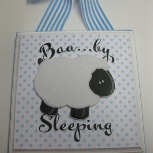 Baby Lamb Nursery Door Hanger-Baa...by Sleeping-any color image 5