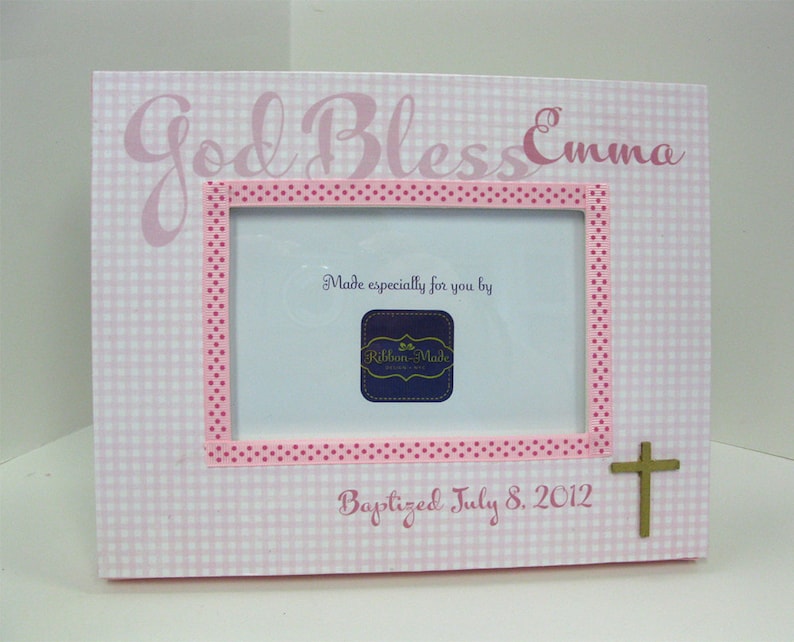 Baby GIRL Baptism/ Christening Frame Etsy