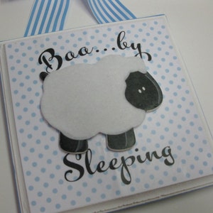 Baby Lamb Nursery Door Hanger-Baa...by Sleeping-any color image 3