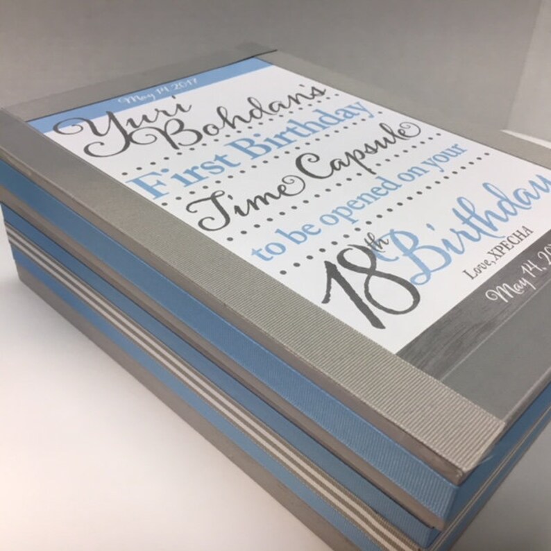 First Birthday Time Capsule custom colors