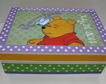 Winnie Keepsake Box Personalized w Birthdate