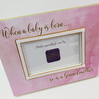 Cornice In Legno Incisa "When A Child Is Born So Is A Grandpa" – 10x15 Cm, Regalo Per Nonno, Papà, Compleanno, Natale