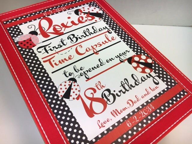 First Birthday Time Capsule custom colors