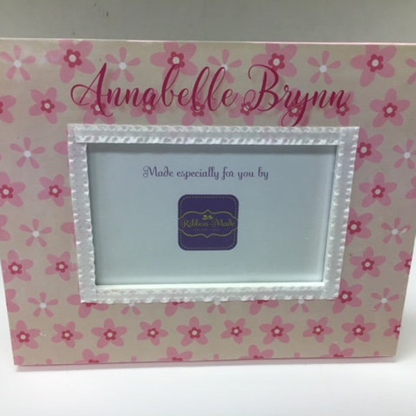 Baby Girl Personalized Frame - any color combination you need.