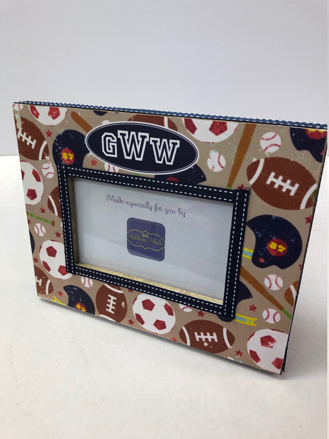 Sports Theme Frame to Fit 4x6 Photo Showing Soccer Football Etsy