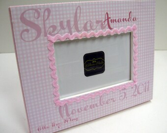 Birth Announcement Frame with Name and Birthdate