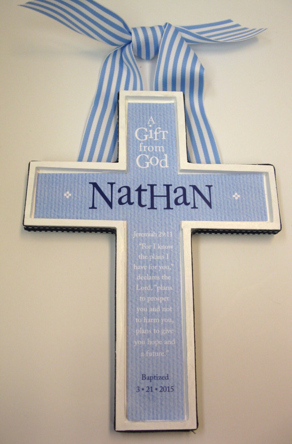 Boy's Baptism Cross any color approx 7 x 9 inches Etsy.de