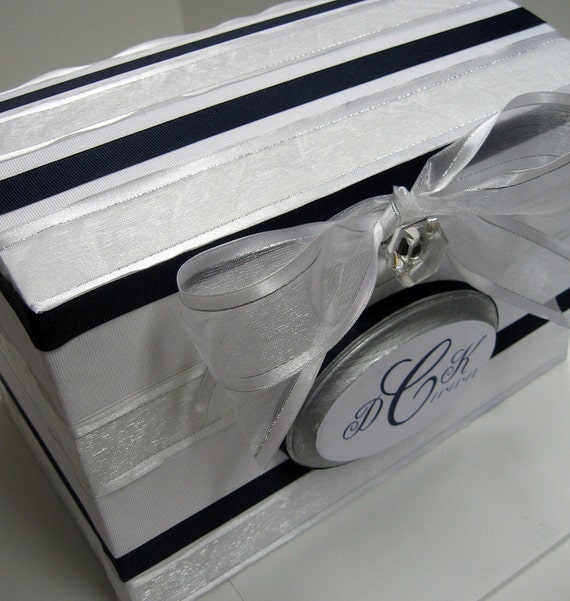 Wedding Card Box Money Gift Box Holder Custom Initial Date Etsy