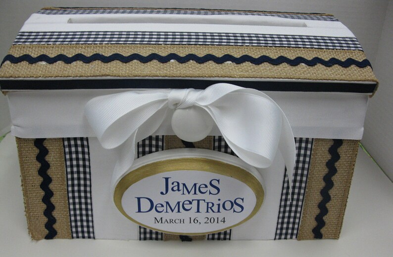 Baptism / Christening Card Box Custom Made with Name Date Etsy