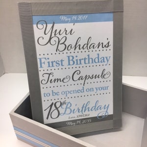 First Birthday Time Capsule custom colors image 8