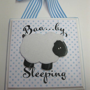 Baby Lamb Nursery Door Hanger-Baa...by Sleeping-any color image 1