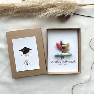 Geldgeschenk Uni Abschluss – Geschenkbox Bachelor Master Promotion Staatsexamen – personalisiert mit Name – Geschenk zum Studienabschluss