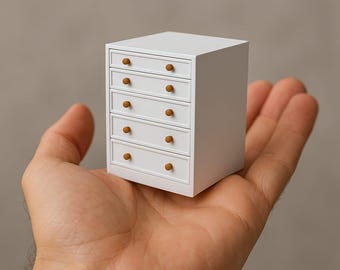 STL Datei - 1/12 Maßstab Kommode STL für Puppenhäuser und Miniaturprojekte