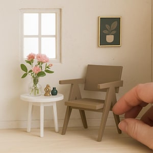 STL File - 1/12 Scale Armchair STL for Dollhouses and Miniature Projects