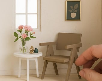 STL File - 1/12 Scale Armchair STL for Dollhouses and Miniature Projects