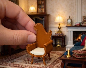 STL File-1:12 Scale Classic Chair / Couch - Miniature Dollhouse Furniture