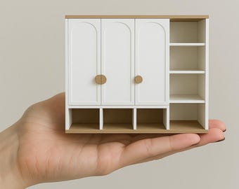 STL Datei - 1/12 Scale Garderobe STL für Puppenhäuser und Miniaturprojekte