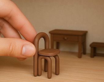 STL File - 1/12 Scale Modern Chair STL for Dollhouses and Miniature Projects