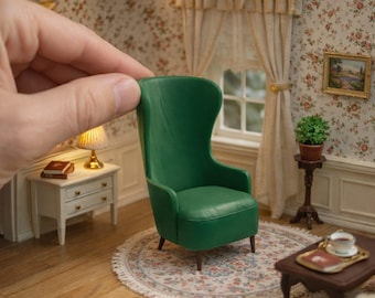 STL File-1:12 Scale  Classic Armchair - Miniature Dollhouse Furniture