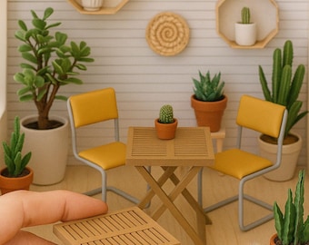 STL File - 1/12 Scale Garden Table STL for Dollhouses and Miniature Projects
