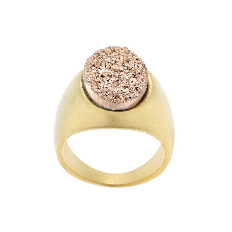 Druzy Pink Ring/Rose Gold Plated Druzy Statement Ring/Statement Ring/Chunky Druzy Ring/Unique Christmas Birthday Bridesmaid shops Gift