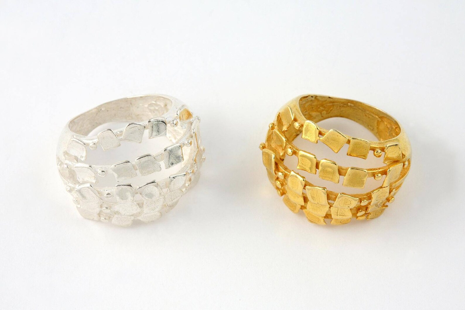 Gold Statement Ring Unique Ring Contemporary Ring Gold Etsy