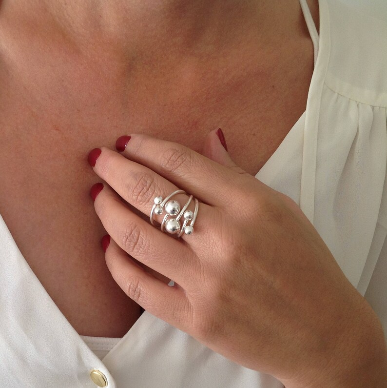 14k Gold Statement Ring Unique Ring Gold Statement Ring Etsy