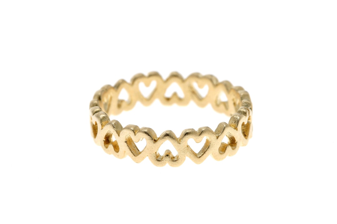 14k Gold Heart Promise Ring Etsy Israel