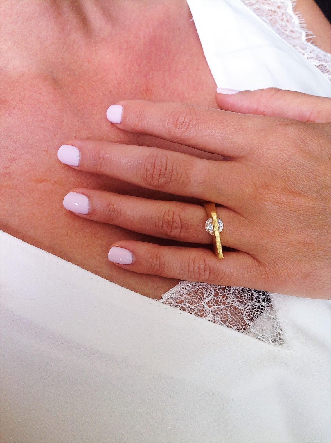 Supporti Per Anelli In Legno Massiccio - Set Da 3 Pezzi, Display Per Gioielli (Bianco Crema) - Foto 8