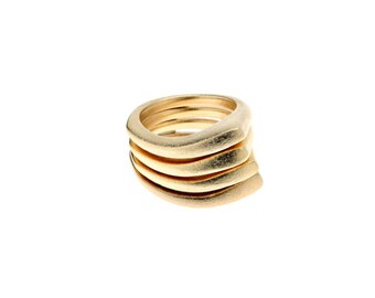 4 Rings Set, Stacking Rings, Gold Stacking Rings, Stackable Rings, Stack Rings, Boho Rings, Unique Rings For Her, Statement Ring, Wide Ring